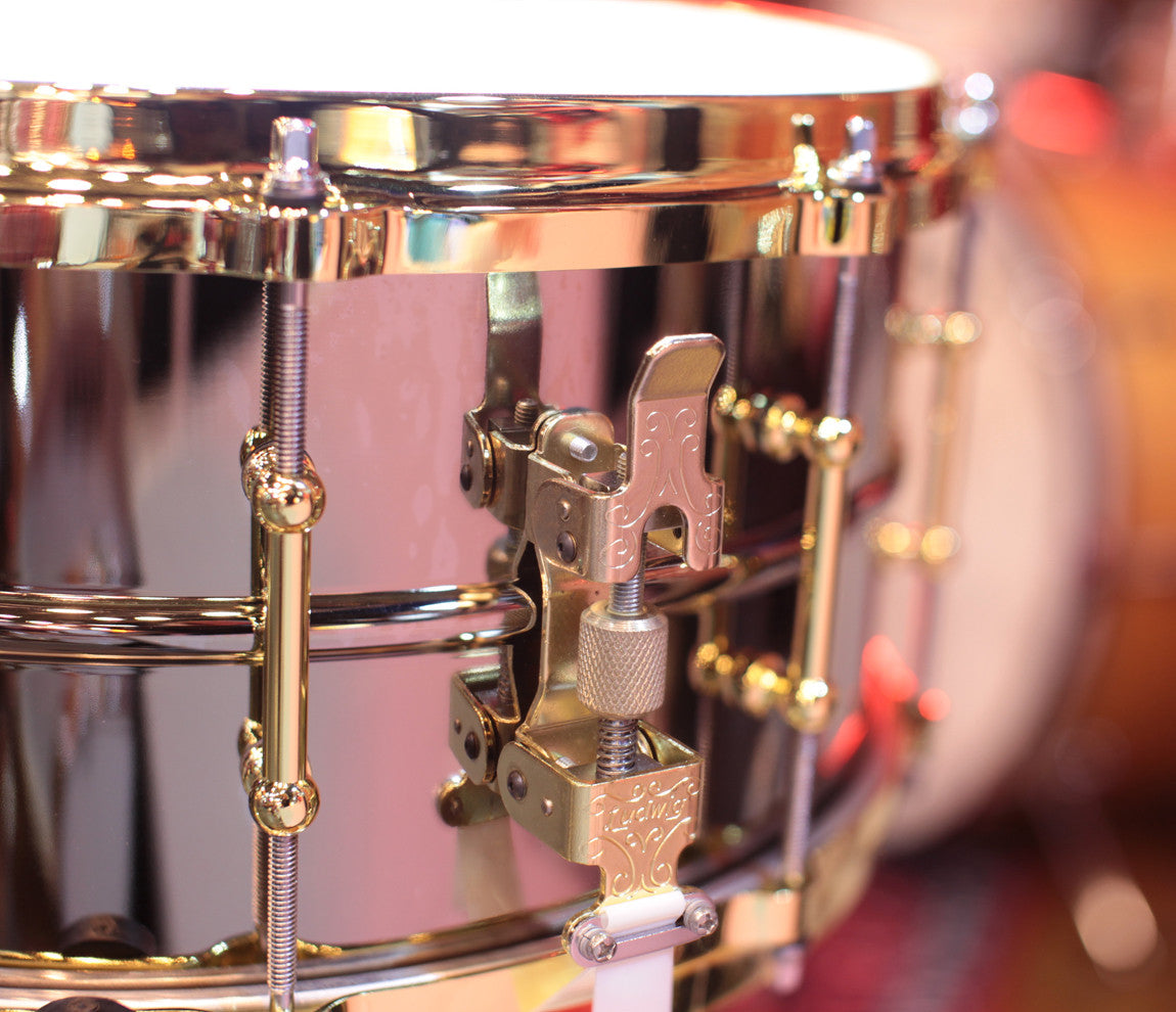 Ludwig 14" x 6.5" Black Beauty w/Brass Hardware Snare Drum, Ludwig, Snare Drums, 14" x 6.5", Black, Brass, Drum Lounge