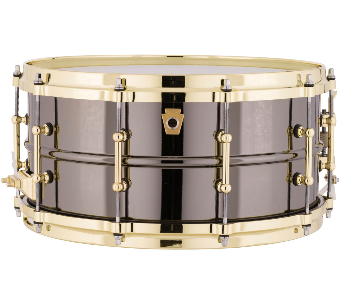 Ludwig 14" x 6.5" Black Beauty w/Brass Hardware Snare Drum, Ludwig, Snare Drums, 14" x 6.5", Black, Brass, Drum Lounge