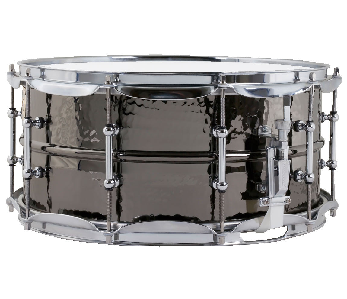 Ludwig 14" x 6.5" Hammered Black Beauty w/Tube Lugs Snare Drum, Ludwig, snare Drums, 14" x 6.5" Black, Drum Lounge
