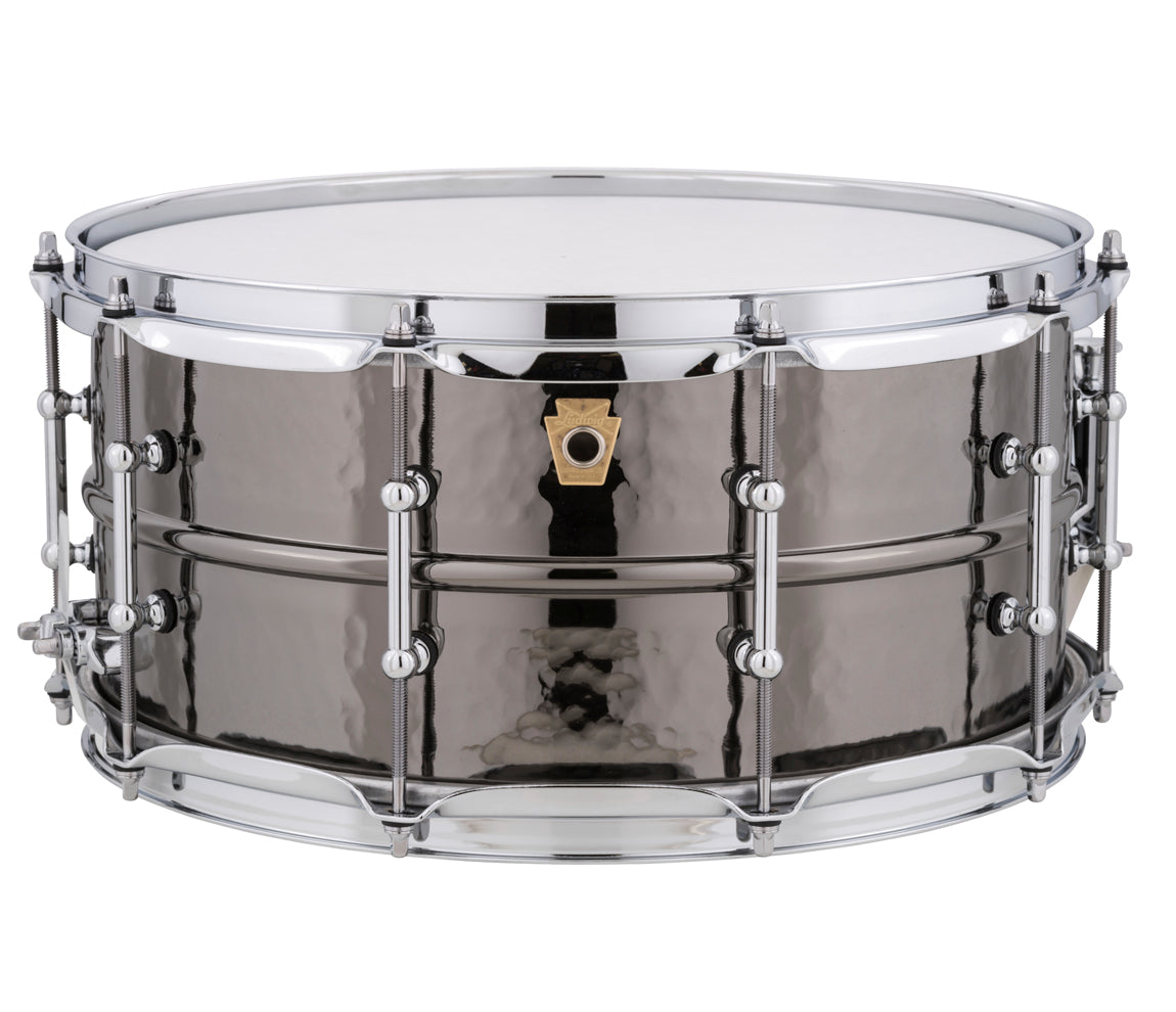 Ludwig 14" x 6.5" Hammered Black Beauty w/Tube Lugs Snare Drum, Ludwig, snare Drums, 14" x 6.5" Black, Drum Lounge