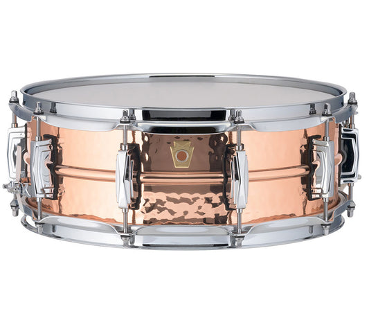 Ludwig 14" x 5" Hammered Polished Copperphonic Snare Drum, Snare Drums, Drum Lounge, Ludwig, Copper, 14" x 5"