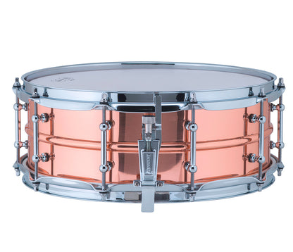 Ludwig Copperphonic 14" x 6.5" Smooth Polished Snare Drum w/Tube Lugs