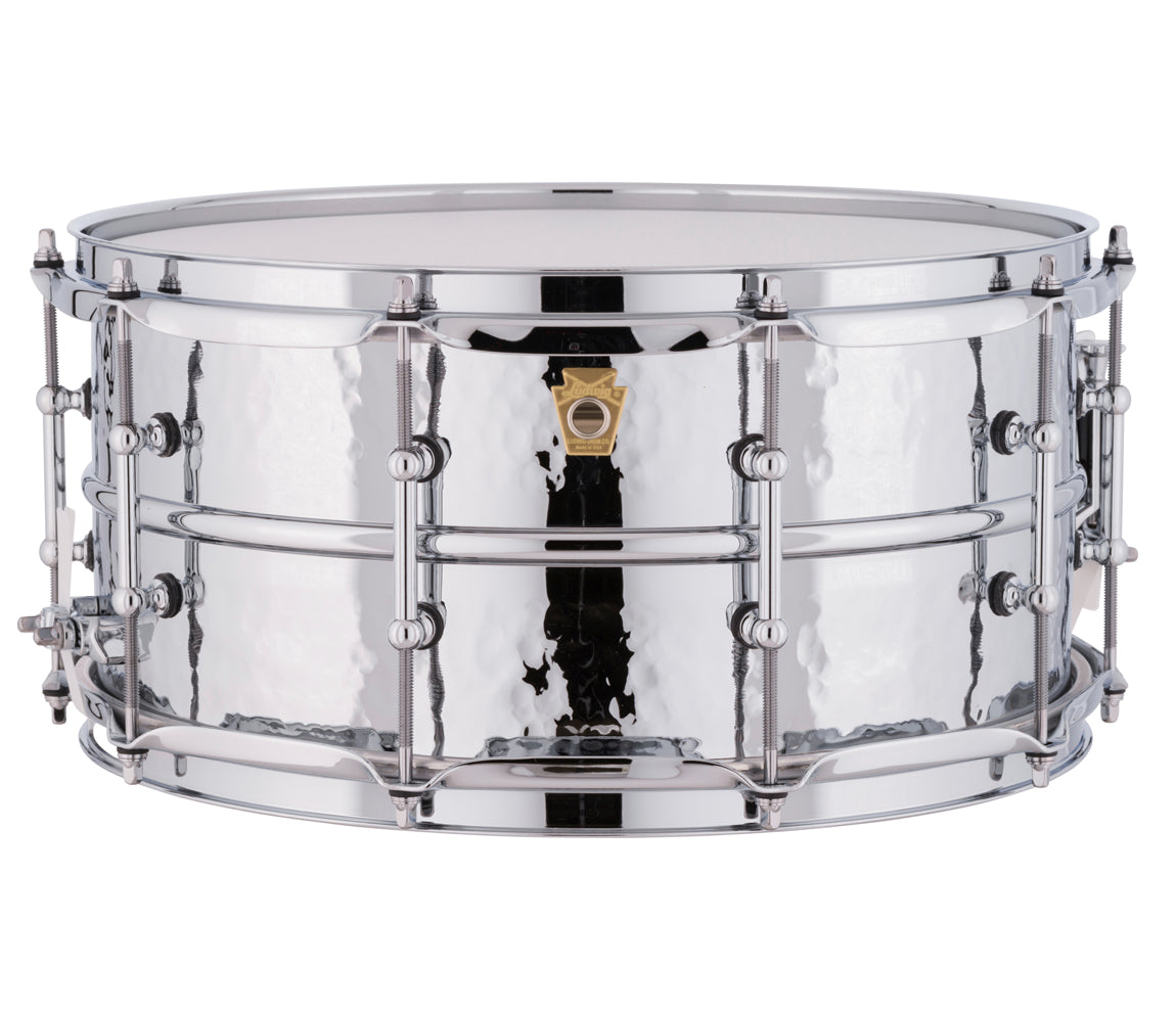 Ludwig Supraphonic 14" x 6.5" Chrome Plated Aluminium Snare Drum (Hammered Shell, Tube Lugs)