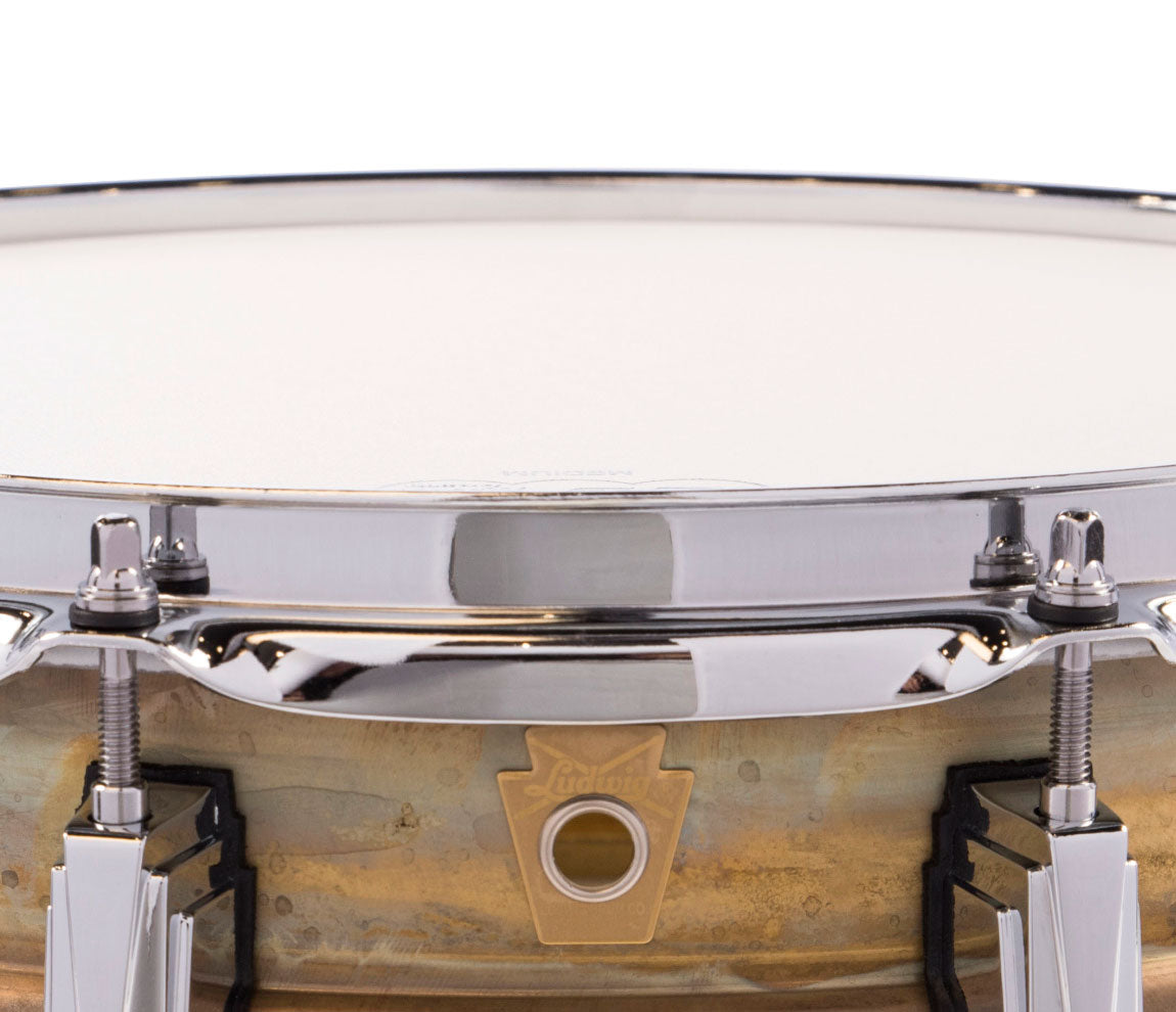 Ludwig 14" x 6.5" Raw Brass Snare Drum (LB464R), Ludwig, Snare Drums, Drum Lounge, 14" x 6.5", Brass, LB464R 