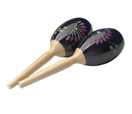 Stagg Oval Wooden Maracas in Black