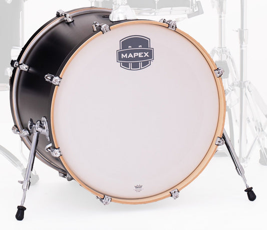 Mapex Mars Maple 22" x 18" Bass Drum (No Mount) In Matte Black