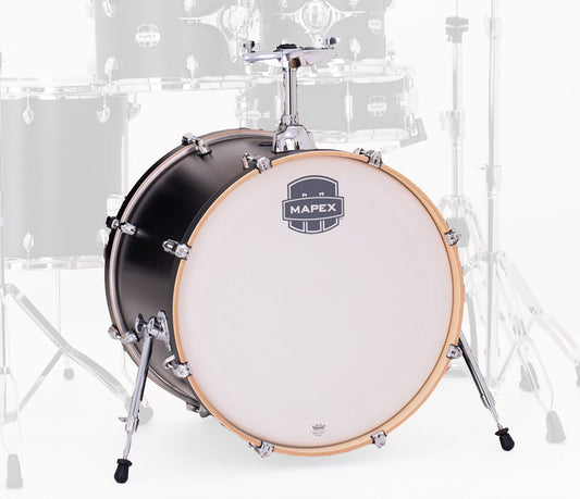 Mapex Mars Maple 22" x 18" Bass Drum In Matte Black