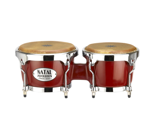 Natal Classic Series Fibreglass Bongos in Red, NCSB01R, Fibreglass Bongos, Classic Series, Vendor: Natal, Type: Bongos, Finish: Red