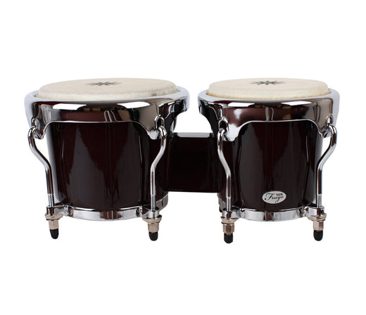 Natal Fuego Natural Wood Bongos - Chrome Hardware Black Gloss, NFU67B-HC, Type: Bongos, Vendor: Natal, Finish: Black Gloss