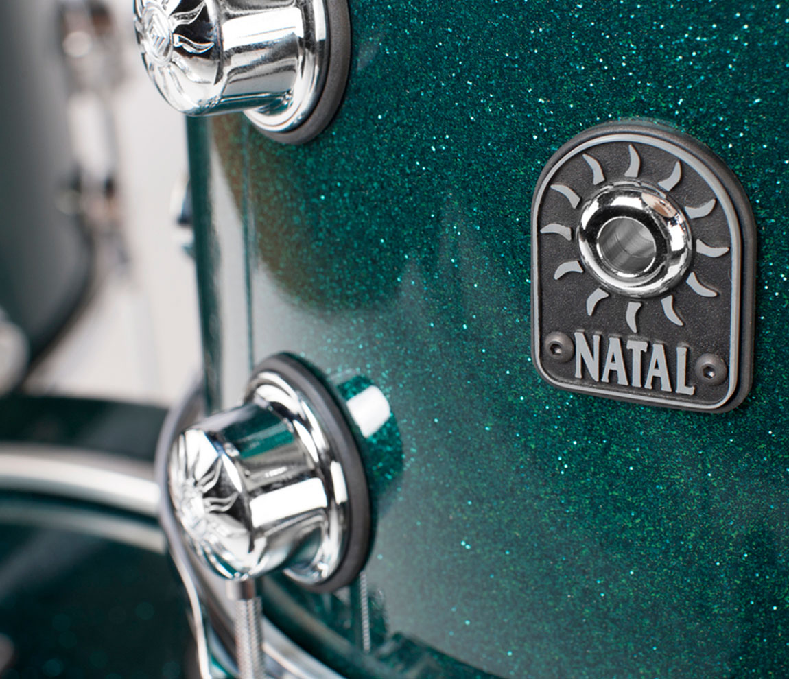 Natal Cafe Racer 4-Piece US Fusion 22" Shell Pack, Natal, Acoustic Drum Kits, US Fusion, British Racing Green