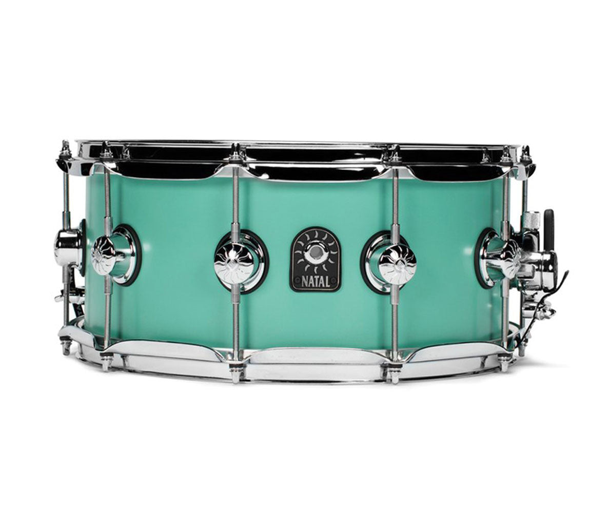 Natal, Snare Drums, STW-S465-SFG, 14" x 6.5", Natal Cafe Racer Sea Foam Green Tulip 14" x 6.5" Snare Drum, Sea Foam Green