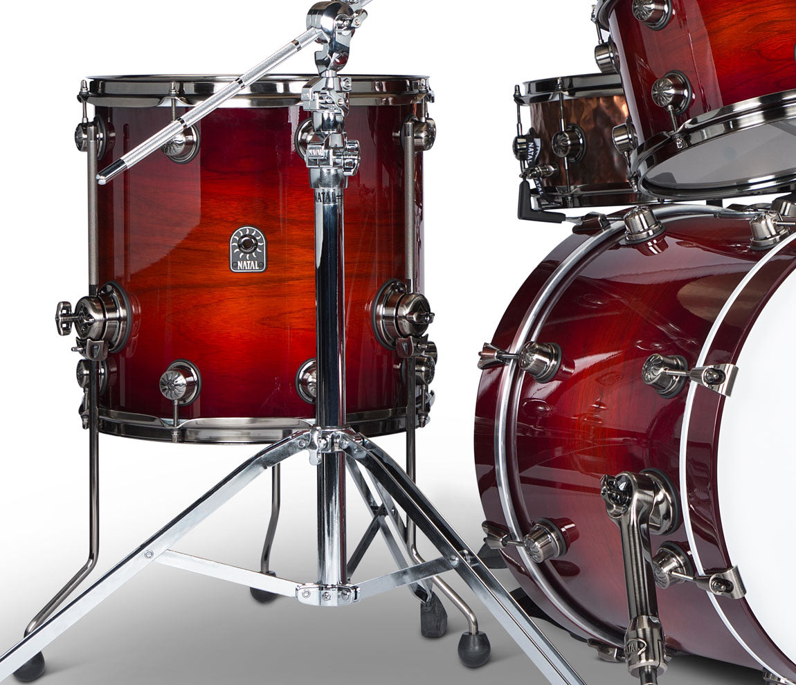 Natal 'The Originals' US Fusion Walnut Shell 4 Piece in Natural Walnut, Natal, US Fusion, Acoustic Drum Kits, The Originals, Drum Lounge, Natural Walnut, 4 Piece Drum Kit, 4 Piece