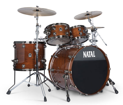 Natal 'The Originals' US Fusion Walnut Shell 4 Piece in Natural Walnut, Natal, US Fusion, Acoustic Drum Kits, The Originals, Drum Lounge, Natural Walnut, 4 Piece Drum Kit, 4 Piece