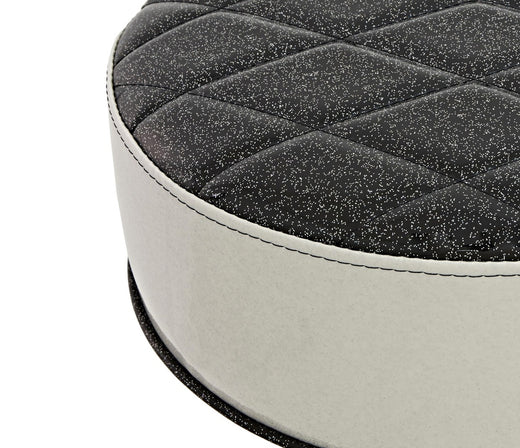 Natal H ST DTBW Drum Throne White Round Seat with Black Top Drum Shop