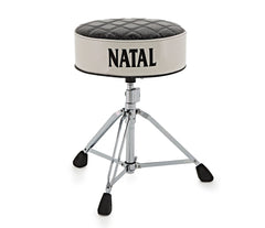 Natal H-ST-DTBW Drum Throne - White Round Seat with Black Top