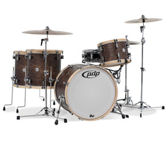 PDP Concept Classic Maple 4-Piece Shell Pack - Walnut Stain with Natural Hoops
