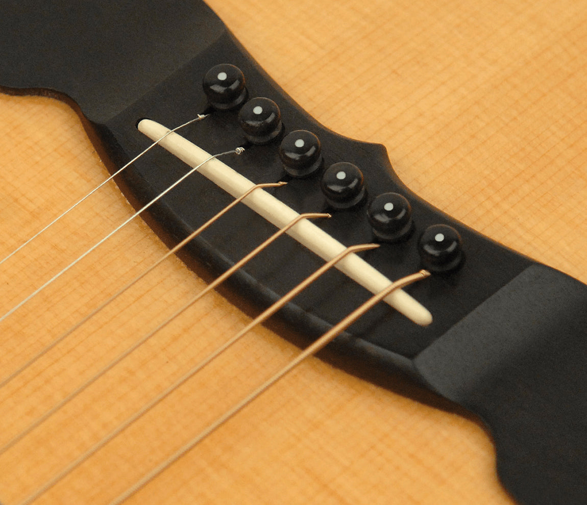 Daddario Moulded Bridge and End Pins - Ebony with Ivory Dot
