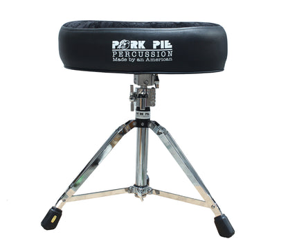 Pork Pie Big Boy Drum Throne in Black with Black Crush Top inc. Base