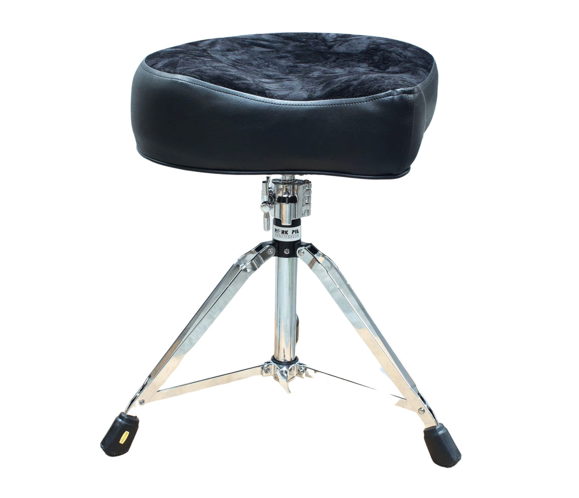Pork Pie Big Boy Drum Throne in Black with Black Crush Top inc. Base