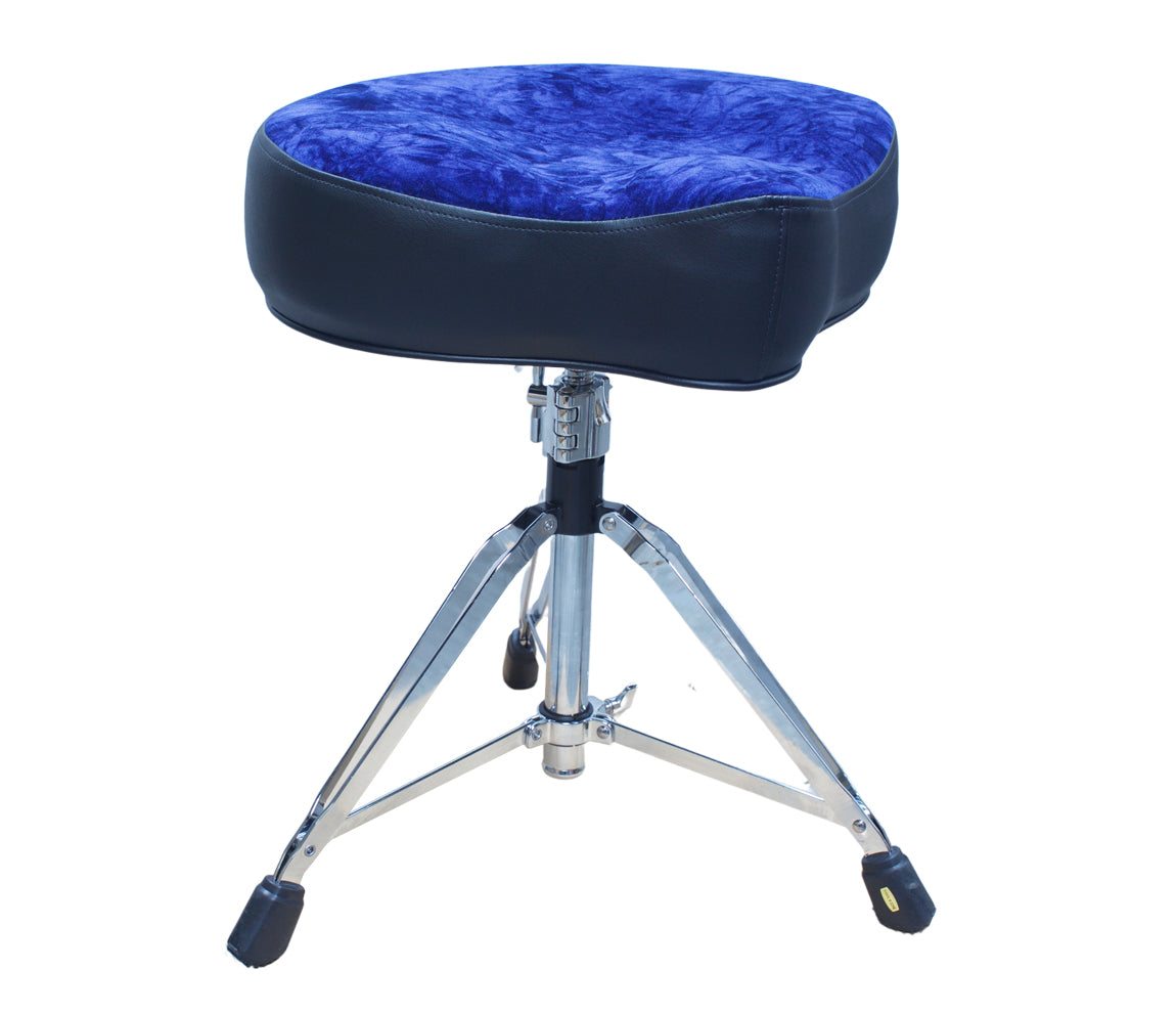 Pork Pie Big Boy Drum Throne in Black with Navy Crush Top inc. Base