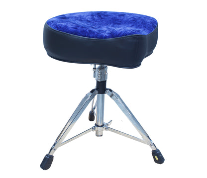 Pork Pie Big Boy Drum Throne in Black with Navy Crush Top inc. Base