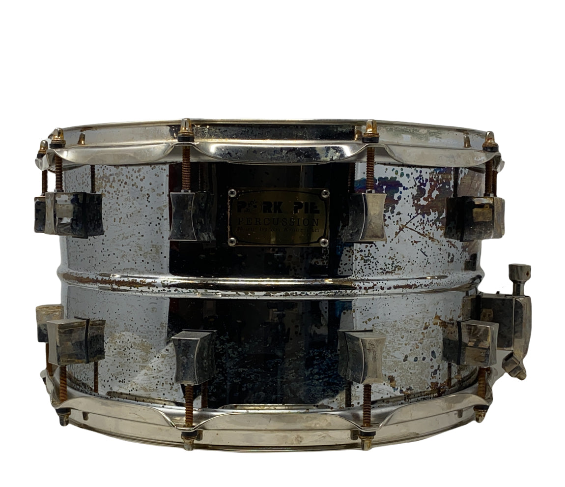 Pork Pie 'The Relic' 14" x 8" 'AGED' Steel Shell Snare Drum