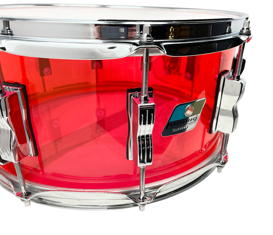 Ludwig USA Vistalite Snare Drum 14" x 6.5" In Pink Finish
