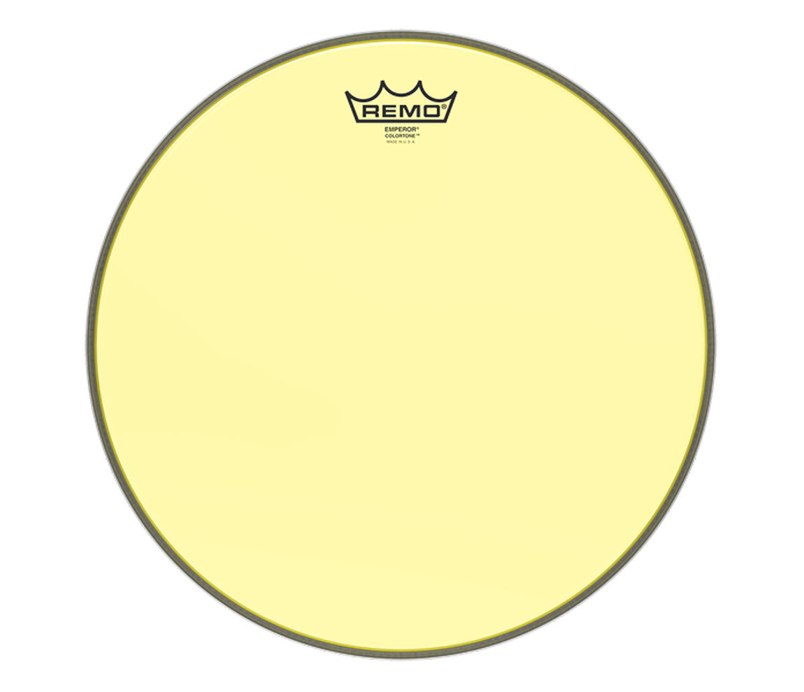 Remo 15" Emperor Yellow Colortone Batter Drum Head, Remo, 15", Yellow, Remo Colortone