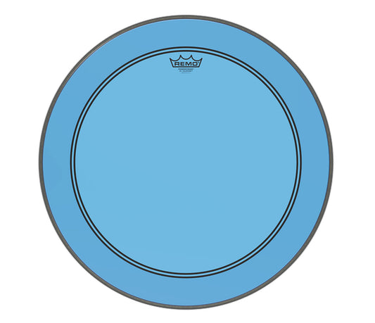 Remo 26" Powerstroke 3 Blue Colortone Batter Drum Head with 5" Offset Hole, Remo, Remo Colortone, Blue, 26" 