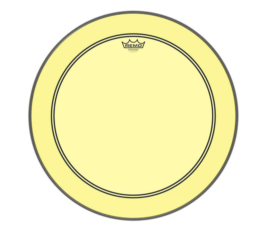 Remo 26" Powerstroke 3 Yellow Colortone Batter Drum Head with 5" Offset Hole, Remo, Remo Colortone, Yellow, 26" 