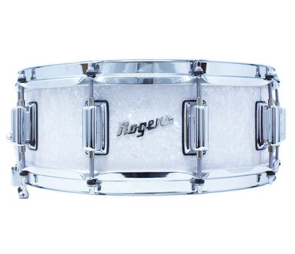 Rogers 14" x 5" Dyna-Sonic Beavertail Lugs Snare Drum - White Marine Pearl