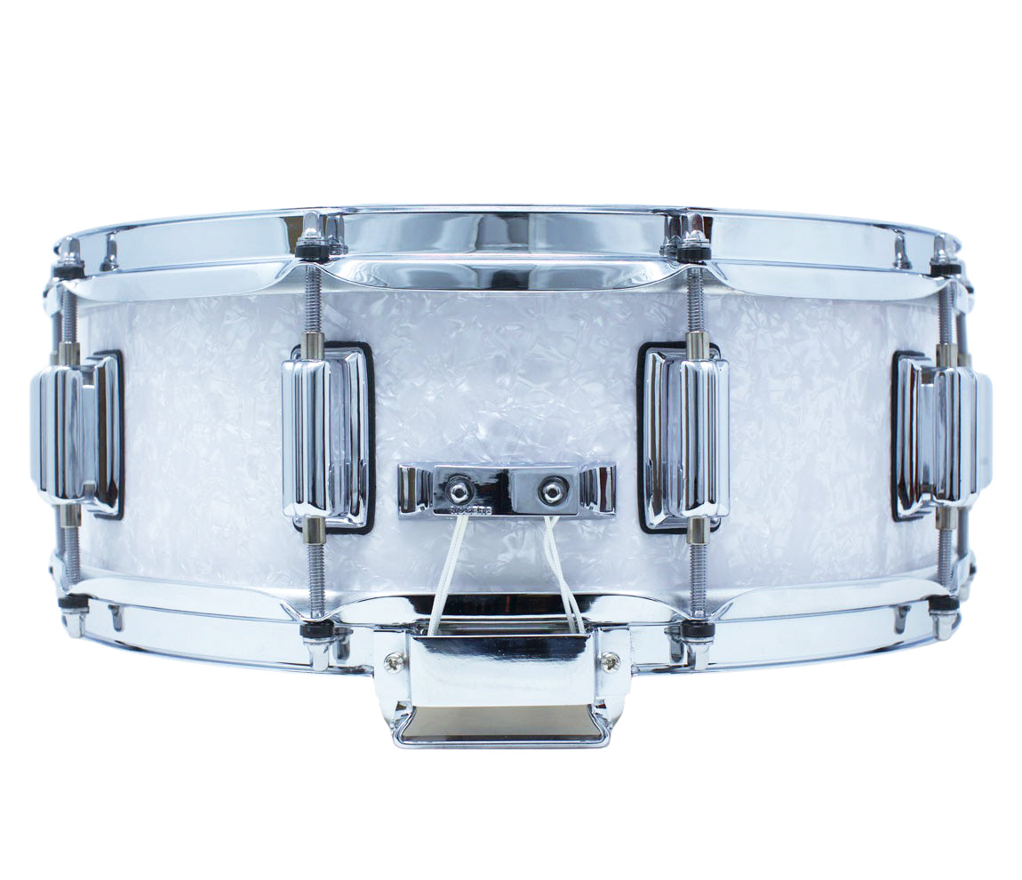 Rogers 14" x 5" Dyna-Sonic Beavertail Lugs Snare Drum - White Marine Pearl