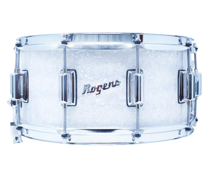 Rogers 14" x 6.5" Dyna-Sonic Beavertail Lugs Snare Drum - White Marine Pearl
