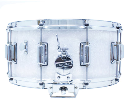 Rogers 14" x 6.5" Dyna-Sonic Beavertail Lugs Snare Drum - White Marine Pearl