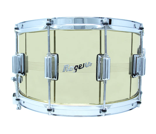 Rogers Dyna-Sonic 7 Line 14" x 6.5" Natural Brass Shell Snare Drum