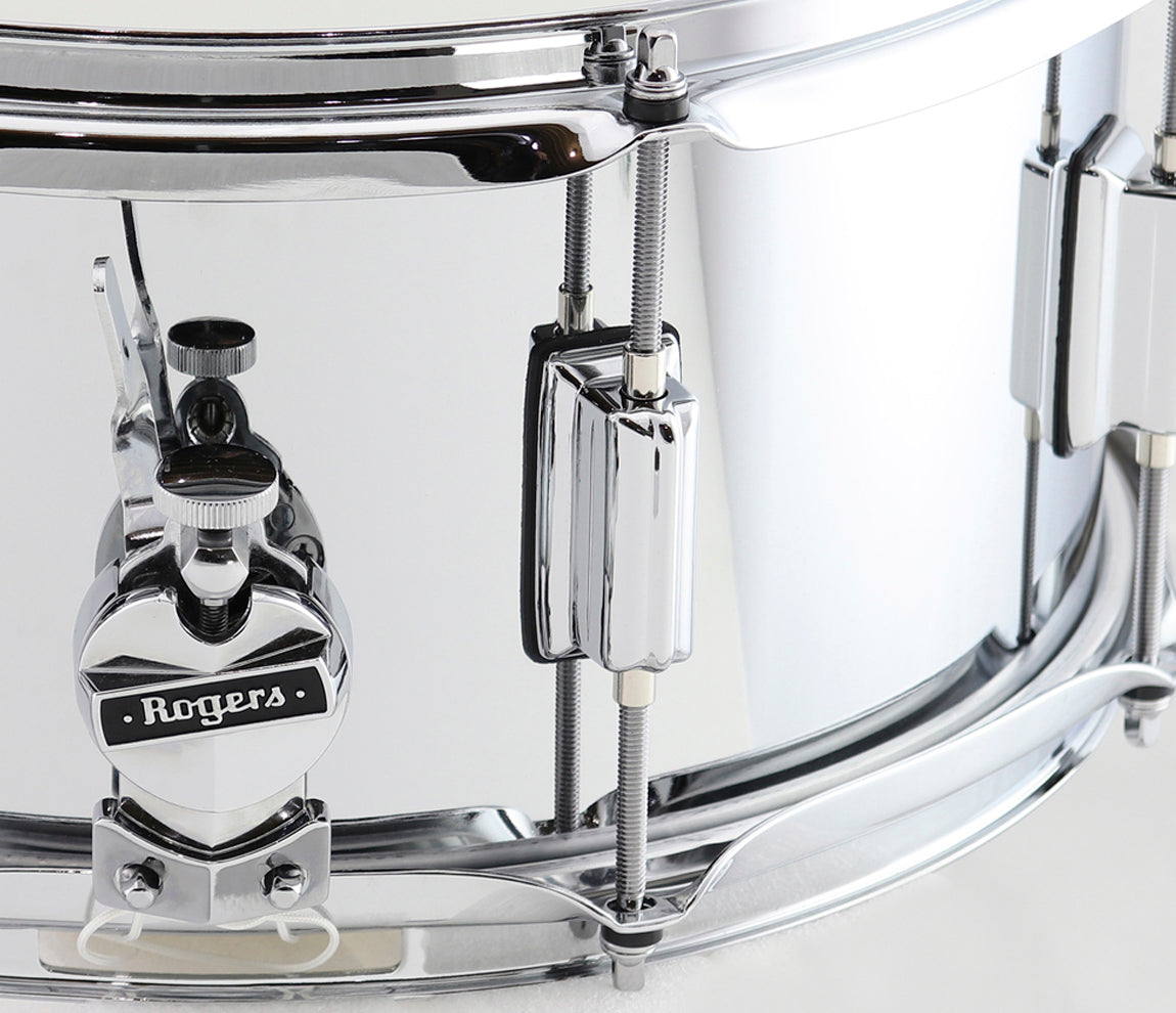 Rogers Powertone 14" x 6.5" Steel Shell Snare Drum w/Beavertail Lugs