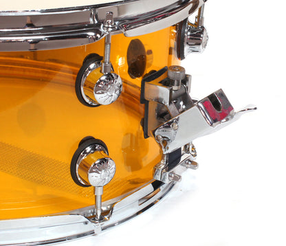 Natal Arcadia 14" x 5.5" Snare Drum in Orange Acrylic, Vendor: Natal, Type: Snare Drums, Size: 14" x 5.5", Finish: Yellow, Finish: Orange, Finish: Acrylic