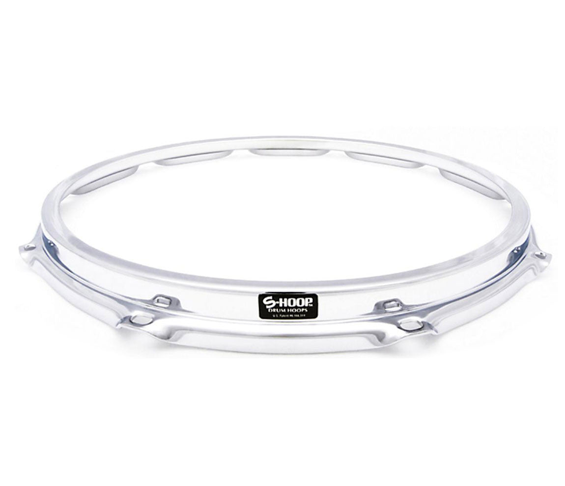 S-Hoop 14" 12 Hole 3mm Thick Chrome/Steel Marching Drum Hoop, S-Hoop, Drum Hoops, 14"