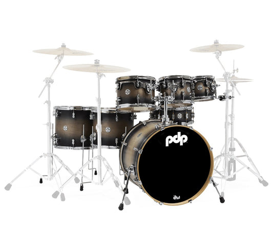 PDP By DW Concept Maple 22" 7PC Shell Pack in Satin Charcoal Burst