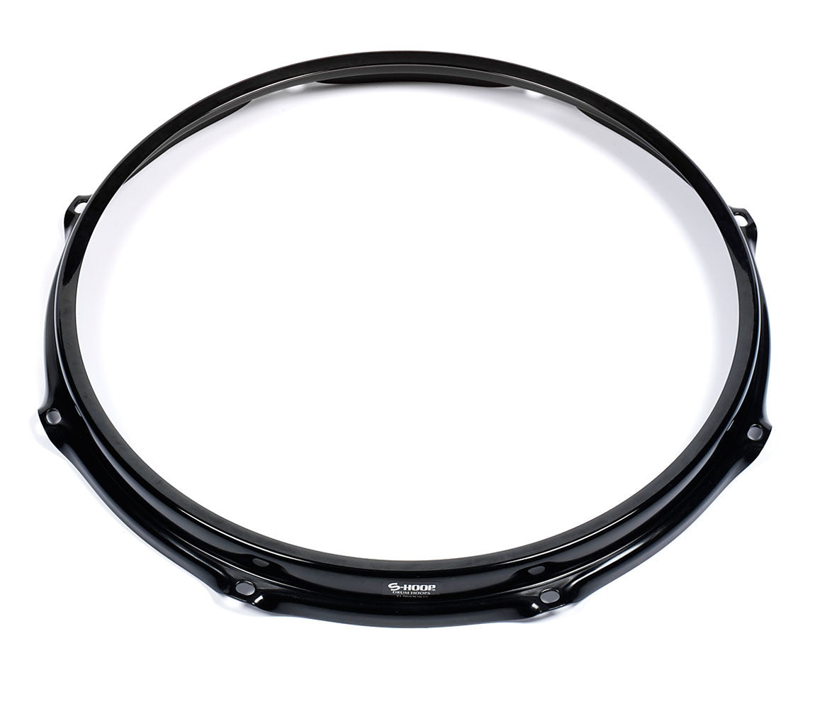 S-Hoop 13" Black Drum Hoop (Various Lug Sizes), S-Hoop, Drum Hoops, Black