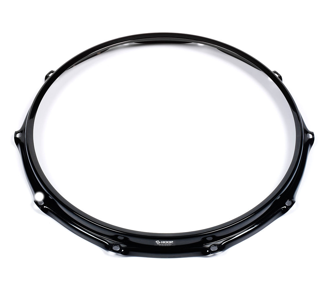 S-Hoop 14" Black Drum Hoop (Various Lug Sizes), S-Hoop, Drum Hoops, Black