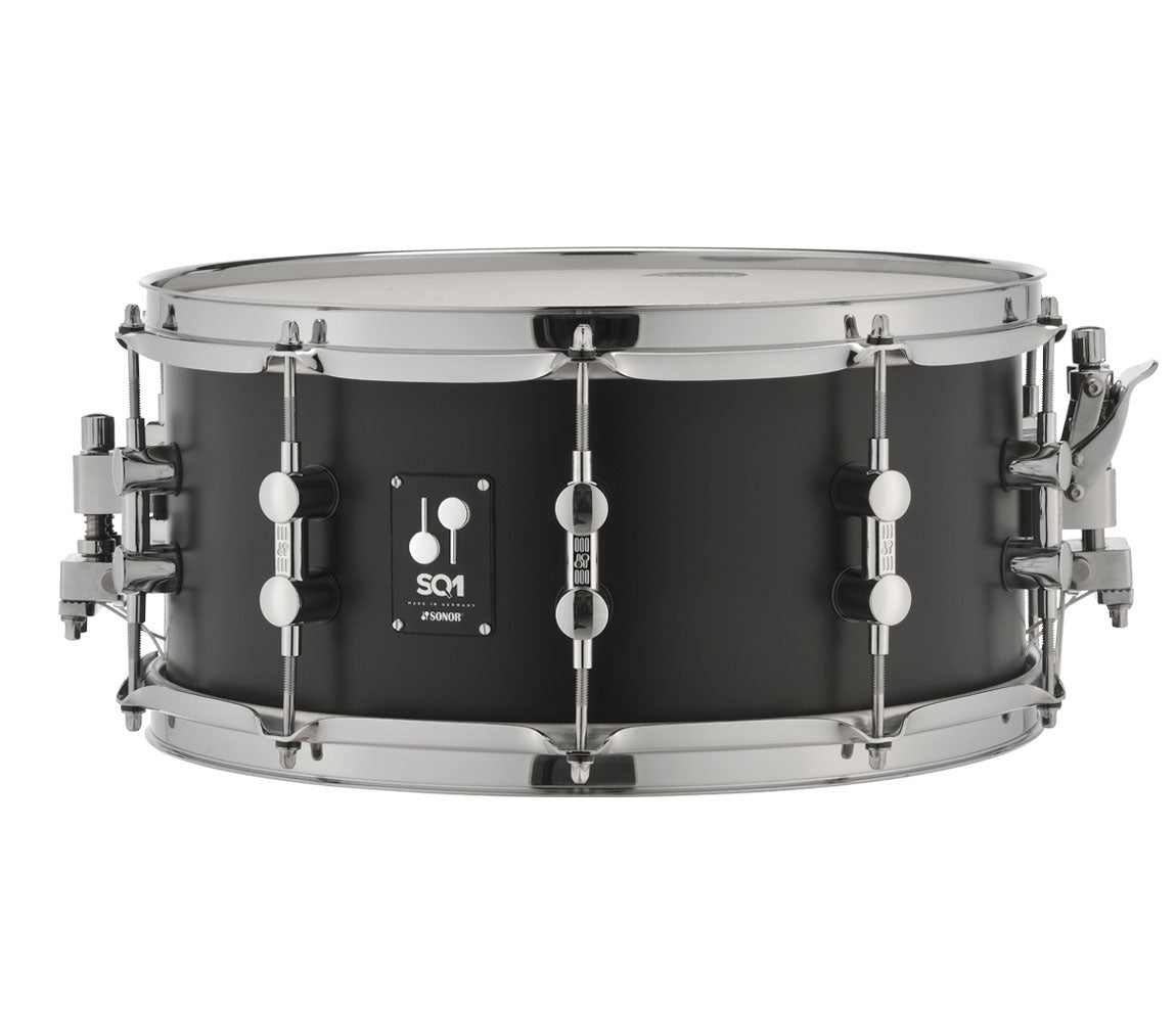 Sonor SQ1 Series 14" x 6.5" Snare Drum in Matte Black, Sonor, Sonor Drums, Snare Drums, 14" x 6.5", Sonor SQ1 Series, Matte Black, Birch Shell