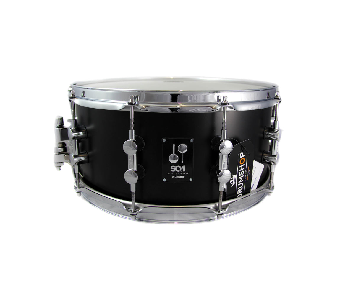 Sonor SQ1 Series 14" x 6.5" Snare Drum in Matte Black, Sonor, Sonor Drums, Snare Drums, 14" x 6.5", Sonor SQ1 Series, Matte Black, Birch Shell