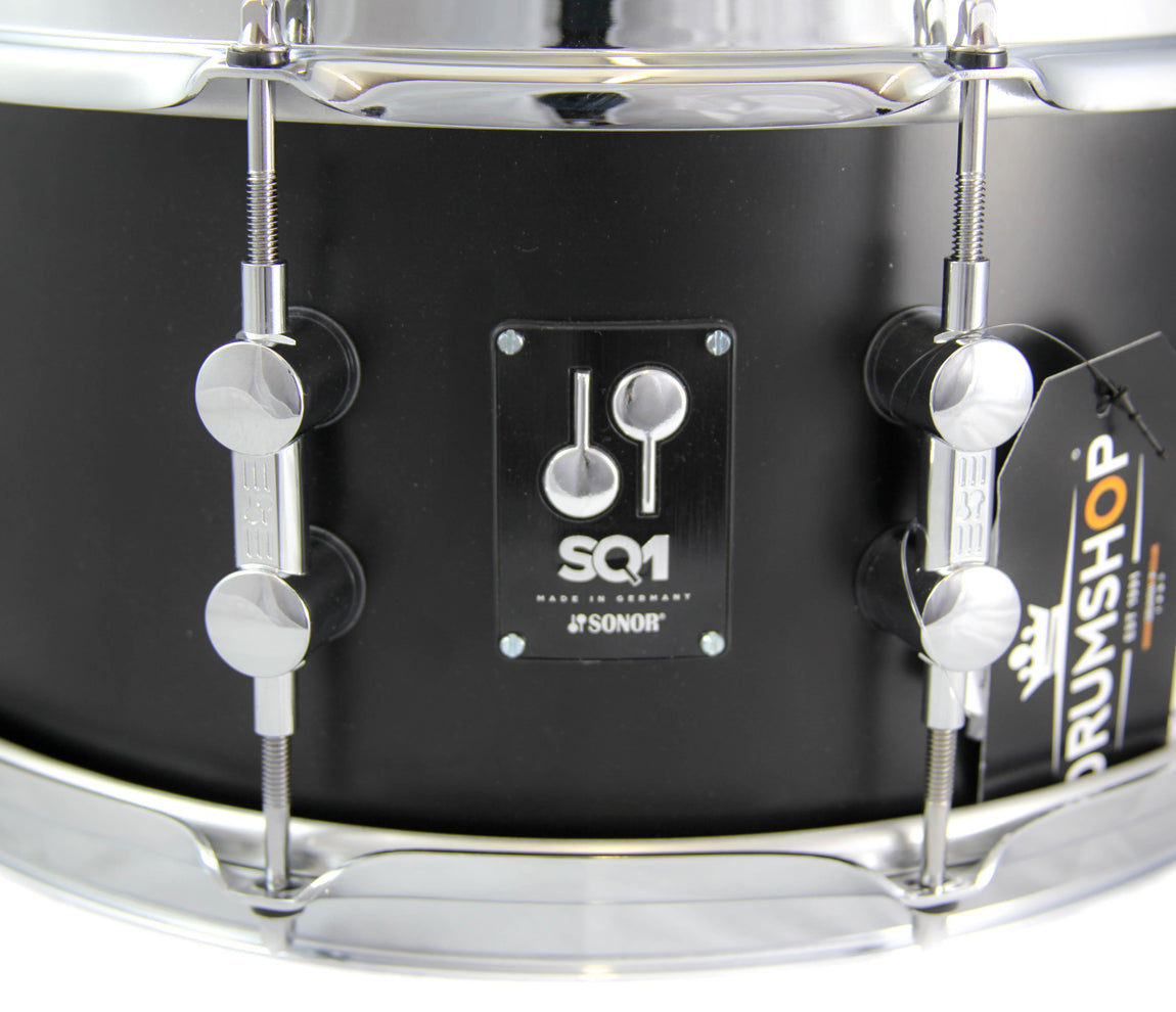 Sonor SQ1 Series 14" x 6.5" Snare Drum in Matte Black, Sonor, Sonor Drums, Snare Drums, 14" x 6.5", Sonor SQ1 Series, Matte Black, Birch Shell