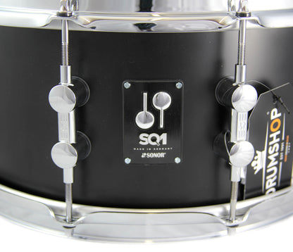 Sonor SQ1 Series 14" x 6.5" Snare Drum in Matte Black, Sonor, Sonor Drums, Snare Drums, 14" x 6.5", Sonor SQ1 Series, Matte Black, Birch Shell