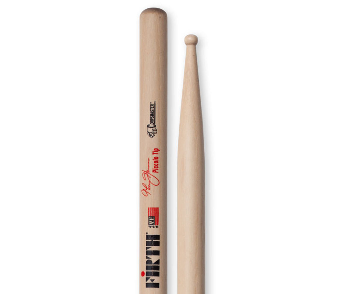 Vic Firth Corpsmaster® Signature Snare Sticks -- Thom Hannum Piccolo Tip, Vic Firth, Drumsticks, Hickory