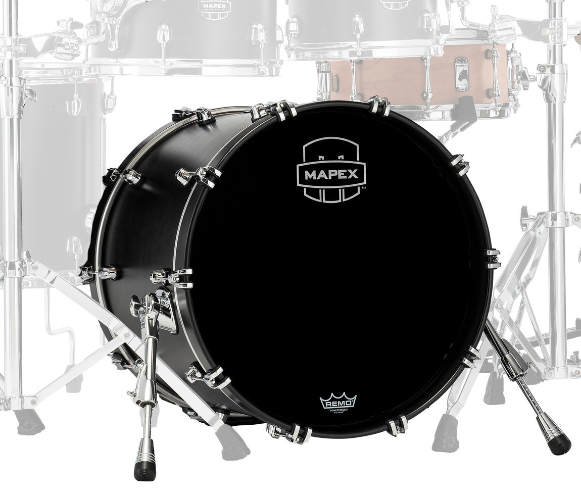Mapex Saturn Classic 18" x 14" Bass Drum (No Mount) In Transparent Satin Black