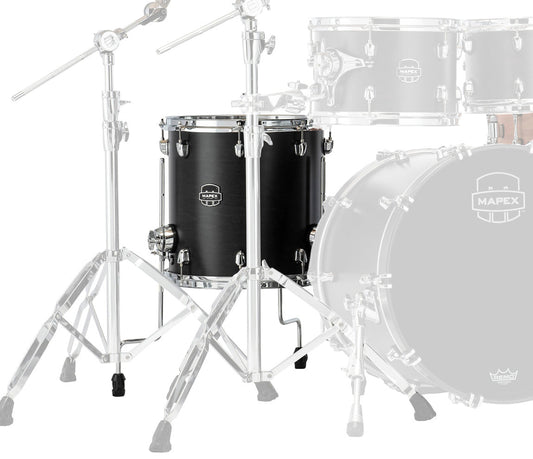 Mapex Saturn Classic 15" x 13" Floor Tom In Transparent Satin Black