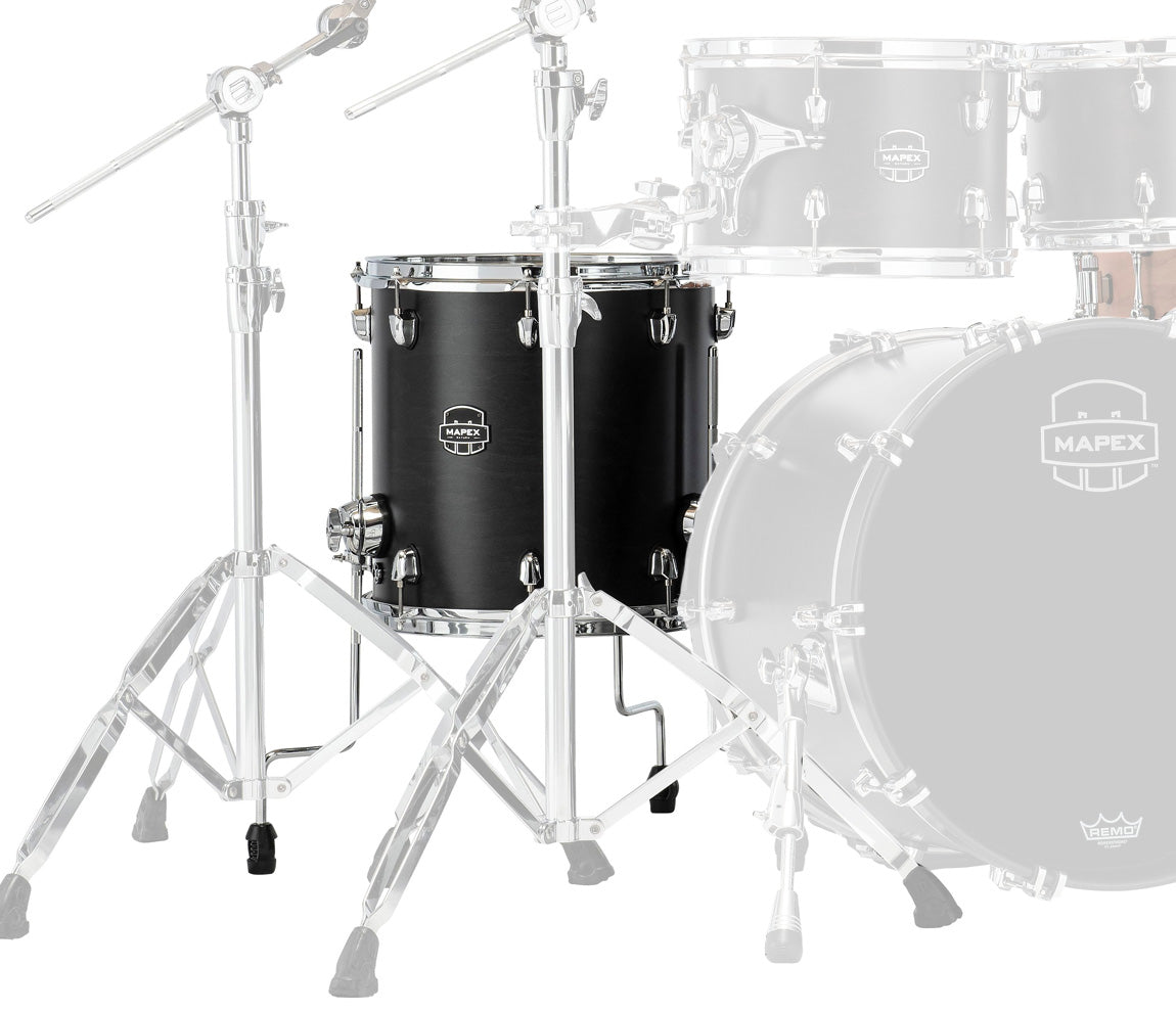 Mapex Saturn Classic 16" x 14" Floor Tom In Transparent Satin Black