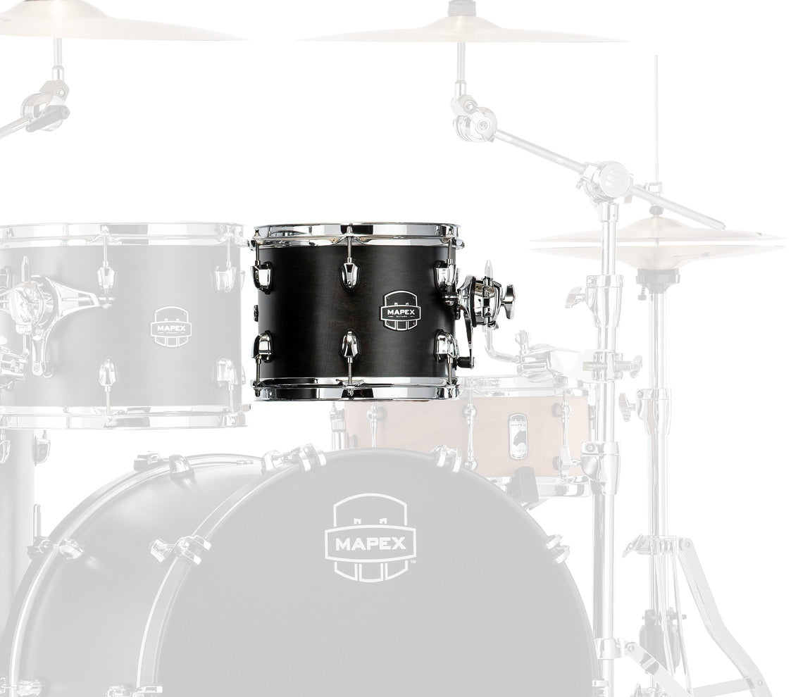 Mapex Saturn Classic 10" x 8" Tom In Transparent Satin Black